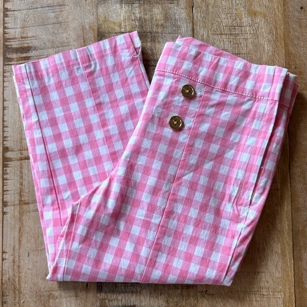 NWOT Janie and Jack Gingham Cropped Pants size 6